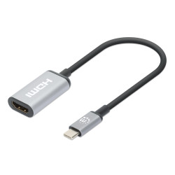 Adattatore usb manhattan tipo c a hdmi 4k 60hz grigio