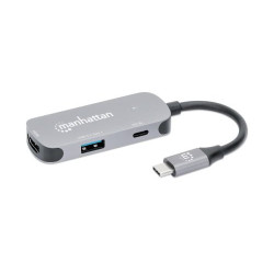 Docking station manhattan convertitore usb tipo c a hdmi 3in1 con