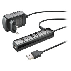 Hub usb ngs usb 2.0 5v-1a7 porte nero [ihub7tiny]