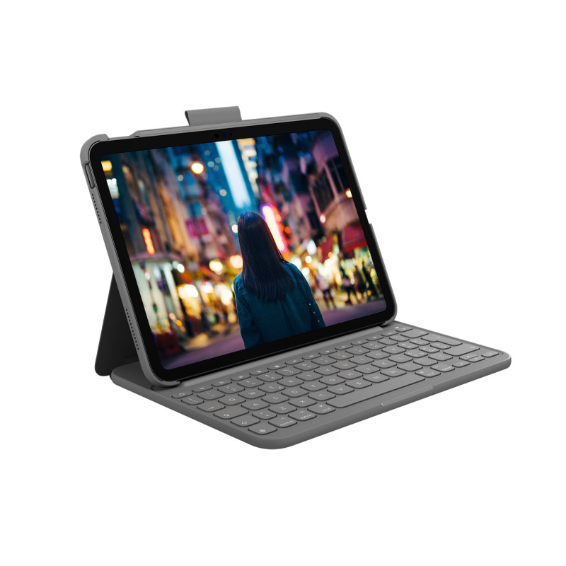 Custodia con tastiera slim folio logitech per ipad (10a generazione)