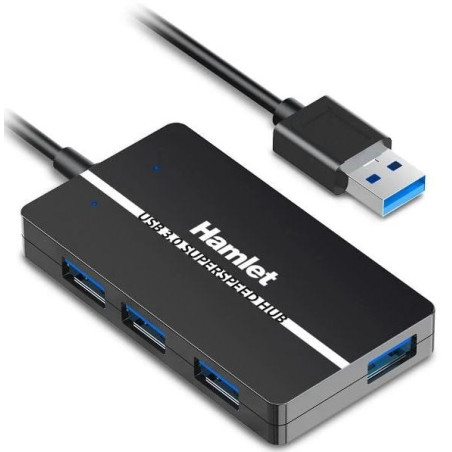 Hub startech.com hamlet usb-c 3.0 slim a 4 porte autoalimentato
