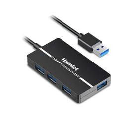 Hub startech.com hamlet usb-c 3.0 slim a 4 porte con autoalimentato