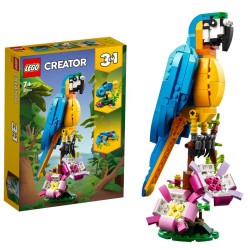 Gioco da costruzione lego creator pappagallo esotico 3in1 253pz [31136]