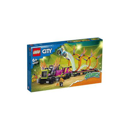 Gioco da costruzione lego city 60357 la sfida acrobatica degli anelli