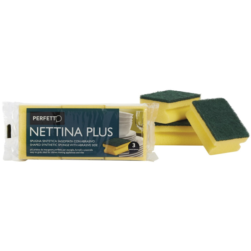 Spugna perfetto nettina plus cf3 3pz giallo [0244]