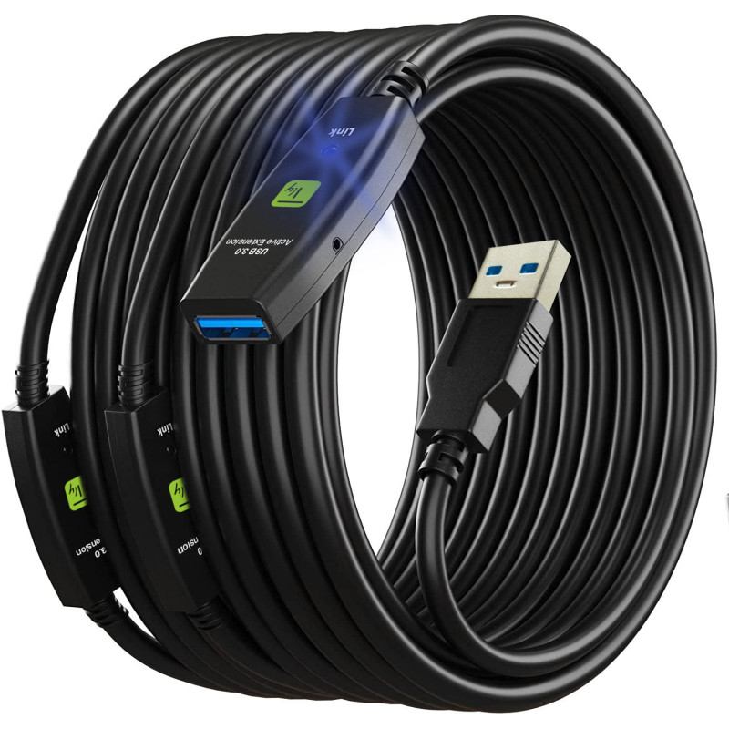 Cavo di prolunga techly icur30200 usb-a con 3 amplificatori di