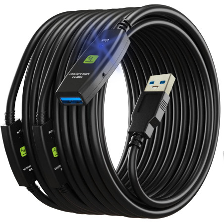 Cavo di prolunga techly icur30200 usb-a con 3 amplificatori di