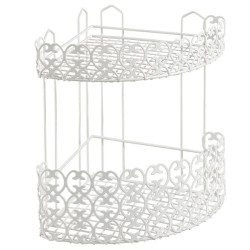 Scaffale metaltex florenz per bagno angolare 2 ripiani bianco [42.37.02]