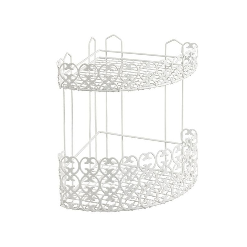 Scaffale metaltex florenz per bagno angolare 2 ripiani bianco [42.37.02]
