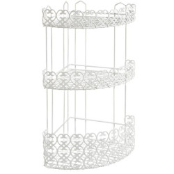 Scaffale metaltex florenz per bagno angolare 3 ripiani bianco [42.45.03]