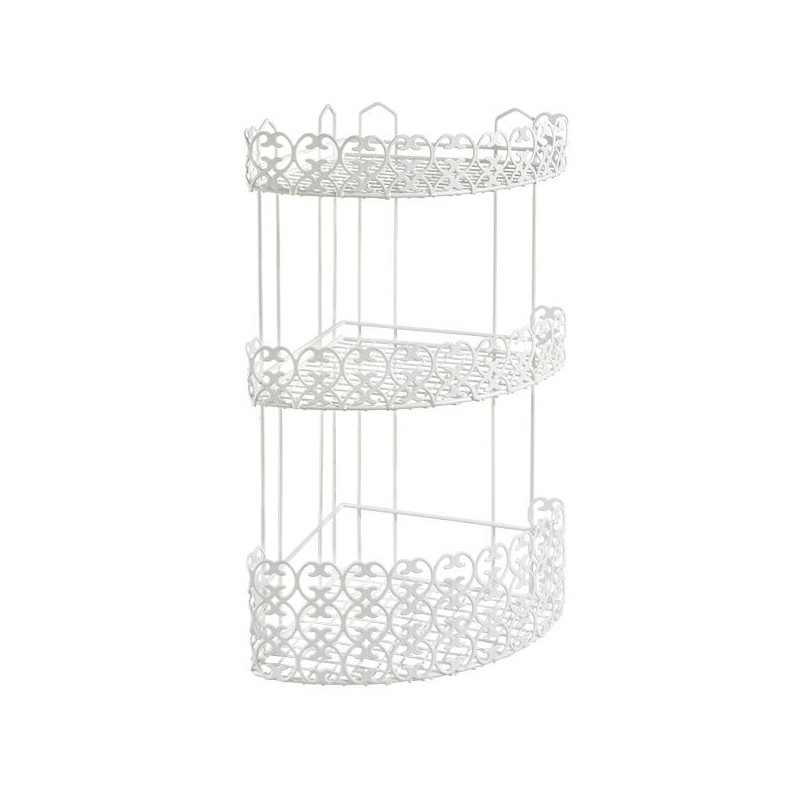 Scaffale metaltex florenz per bagno angolare 3 ripiani bianco [42.45.03]