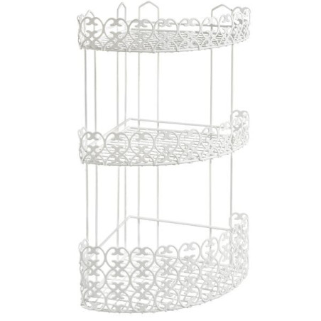 Scaffale metaltex florenz per bagno angolare 3 ripiani bianco [42.45.03]