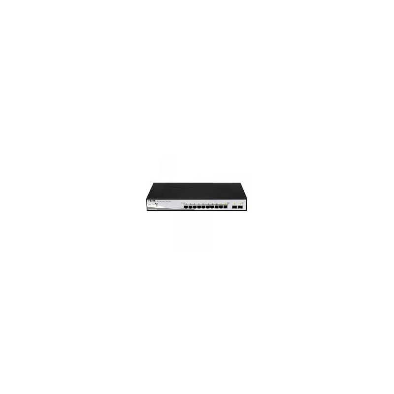 switch d-link l2/10 porte/10/100/1000 nero/grigio [dgs-1210-10p/e]
