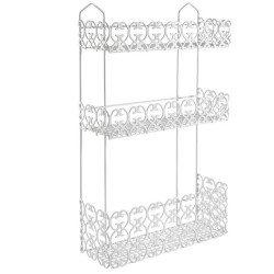 Scaffale metaltex florenz per bagno rettangolare 3 ripiani bianco