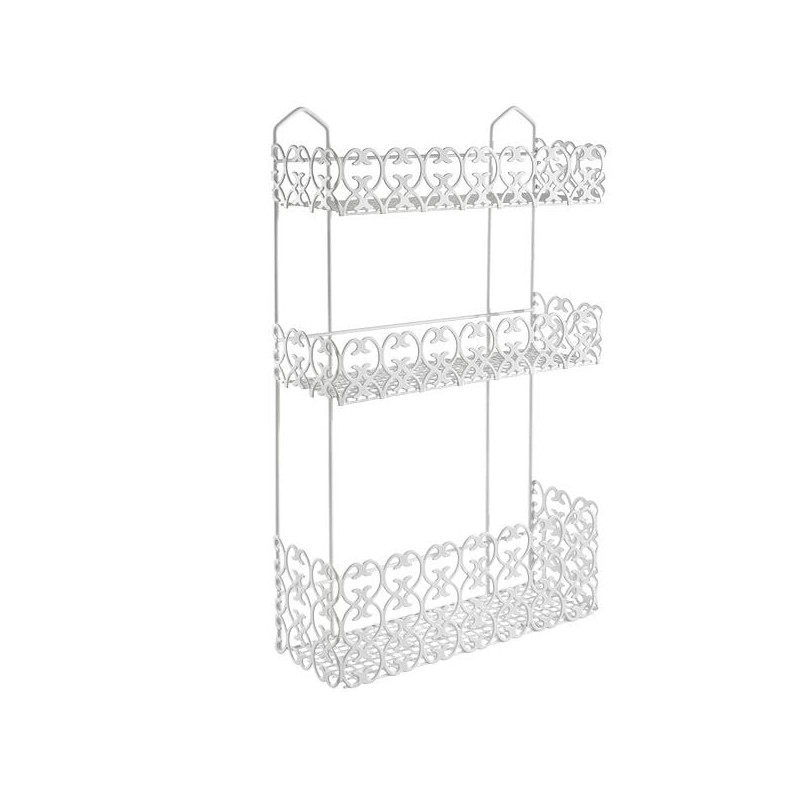 Scaffale metaltex florenz per bagno rettangolare 3 ripiani bianco