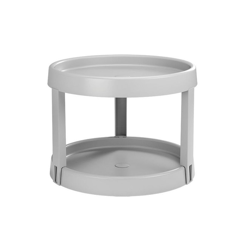 Mensola metaltex girevole da cucina plastica 2 ripiani grigio chiaro