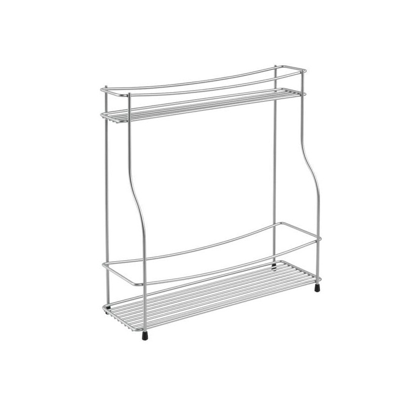 Scaffale metaltex balsamico acciaio rivestimento polytherm 35x12x37cm