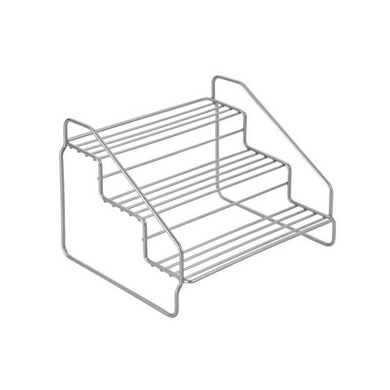 Portaspezie metaltex steppo 3livelli 20x18x15cm metallo argento [36.46.23]
