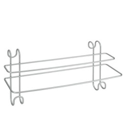 Porta asciugamani metaltex da parete polytherm doppio ganci 39x15cm