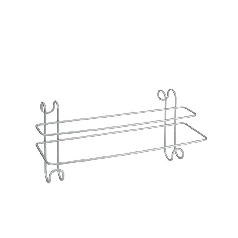 Porta asciugamani metaltex da parete polytherm doppio ganci 39x15cm