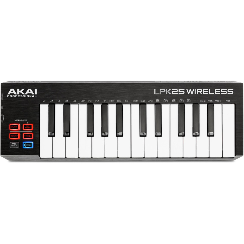 Tastiera akai lpk25 mk2 di controller midi/usb rosso