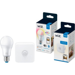 Lampadina led wiz bundle a60 e27 con sensore di movimento f/bianco