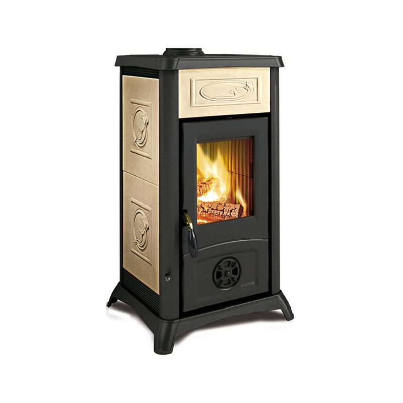 Stufa a legna nordica gemma 6kw nero/marrone [7111659]