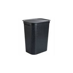 Portabiancheria rotho brisen in plastica rettangolare 50l nero [1023508080]