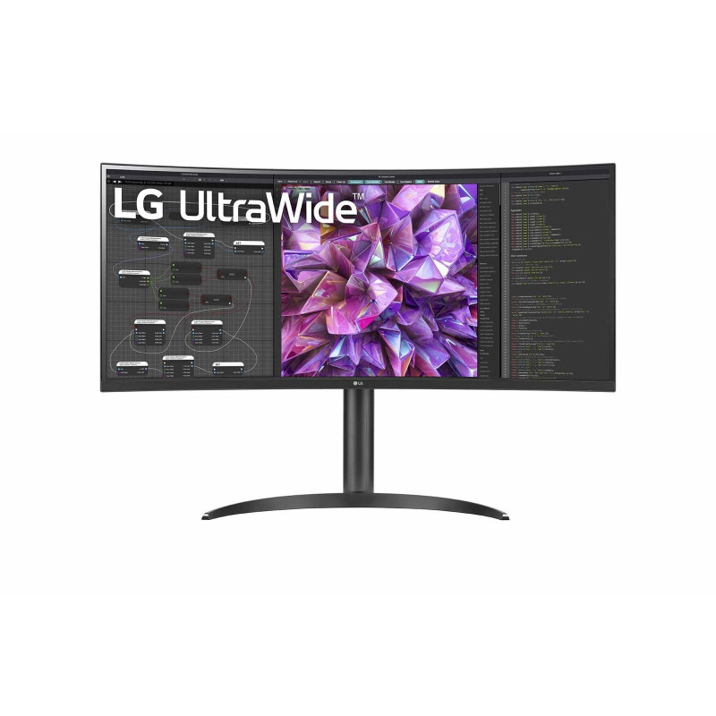 Monitor led 34" lg 34wq75x quad hd 3440x1440p/5ms/classe g/nero