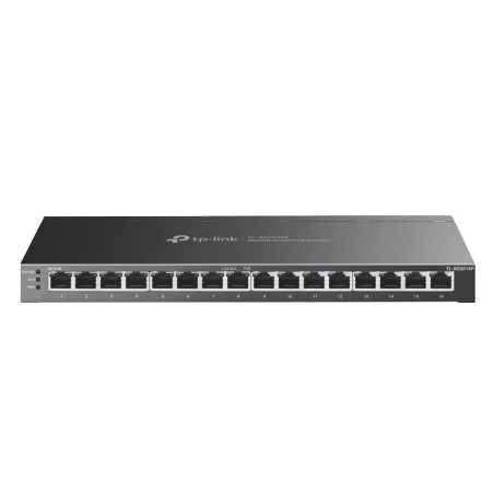 Switch tp-link 16 porte gigabit ethernet 10/100/1000 nero [tl-sg2016p]