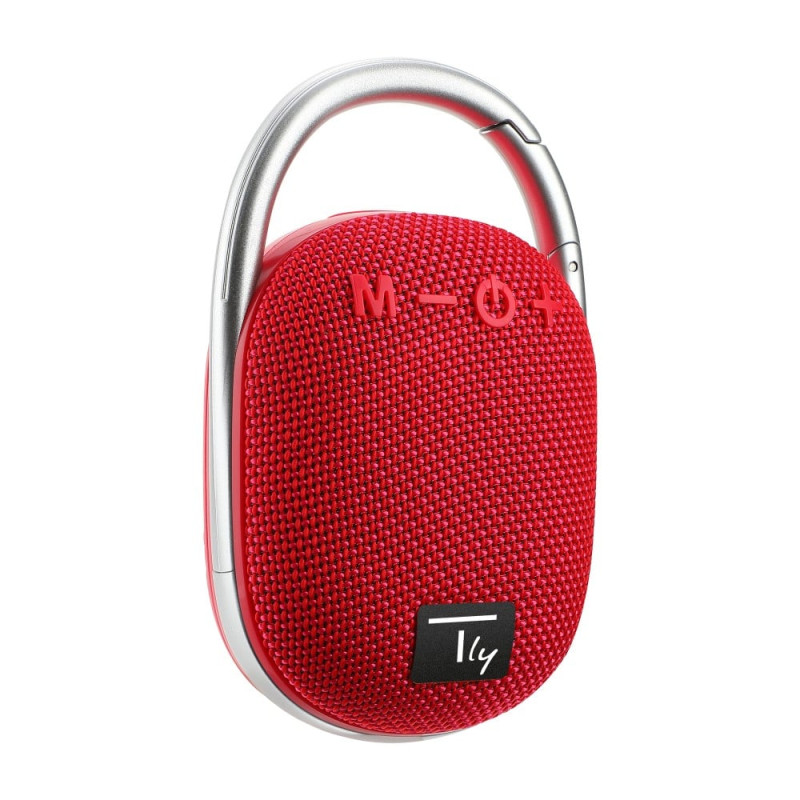 Altoparlante techly wireless bt v5.3 bluetooth 10m rosso