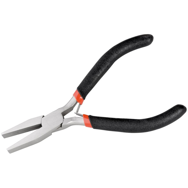 Pinza a becco piatto goobay 125mm nero/argento