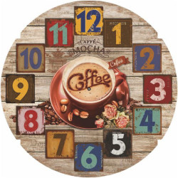 Orologio a muro xtra coffee patch 30cm [gh8067 - m2188]