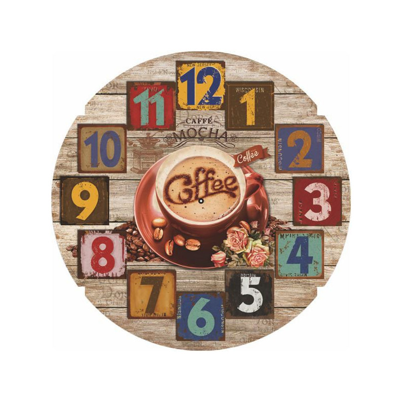 Orologio a muro xtra coffee patch 30cm [gh8067 - m2188]