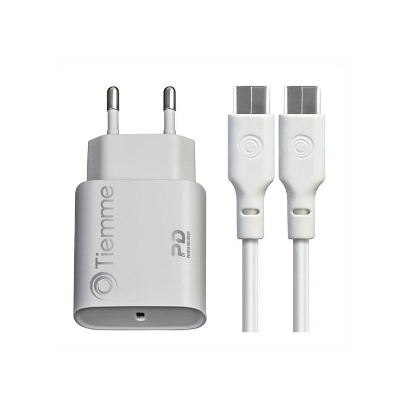 Alimentatore da rete tiemme per auto 1 usb-c 60w bianco [3648w]