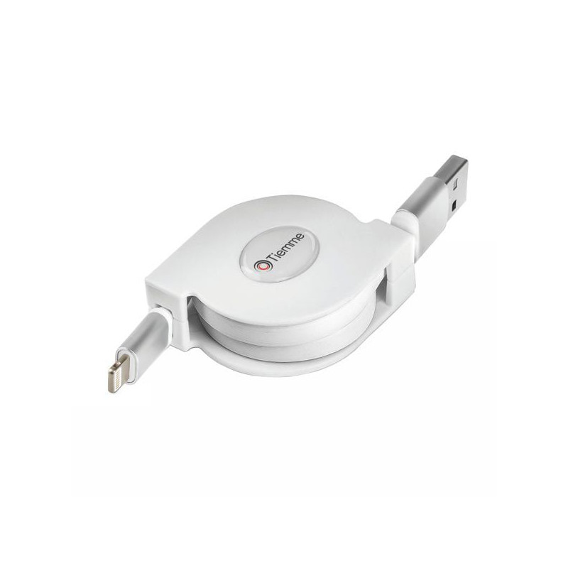 Cavo ricarica tiemme usb-a lightning 100cm bianco [3739]