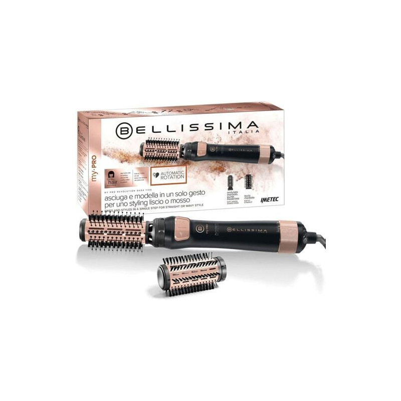 Spazzola arricciacapelli imetec bellissima 1000w nero/rose/gold [11739]