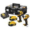 Set elettroutensili cordless dewalt a batteria 18v/2x4ah/nero/giallo