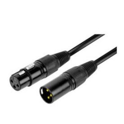 Cavo professionale karma rdm c13 xlr 3pin m+xlr 3pin f 3m nero [rdm