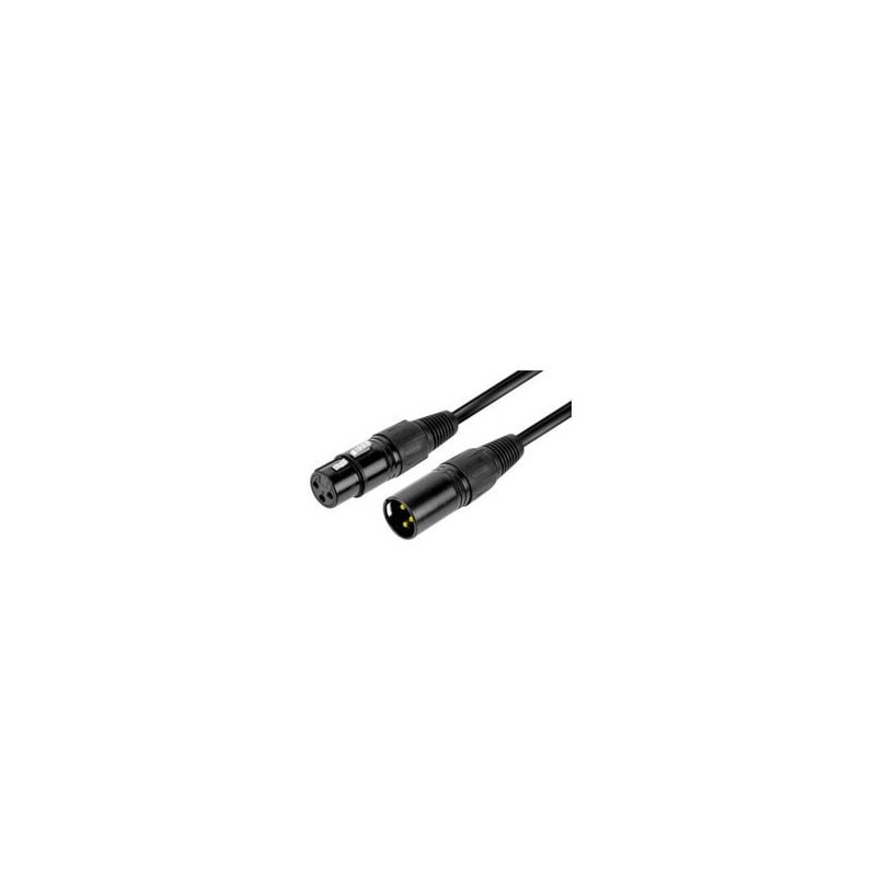 Cavo professionale karma rdm c13 xlr 3pin m+xlr 3pin f 3m nero [rdm
