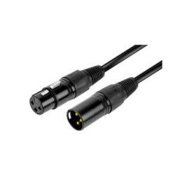 Cavo professionale karma rdm c15 xlr 3pin m+xlr 3pin f 5m nero [rdm