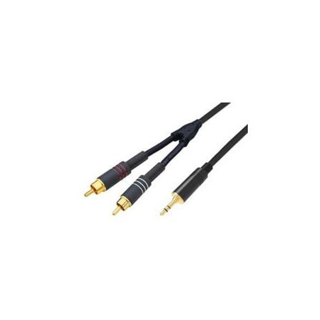 Cavo professionale karma rdm c51-5 3.5mm st 2x rca m 1.5m nero