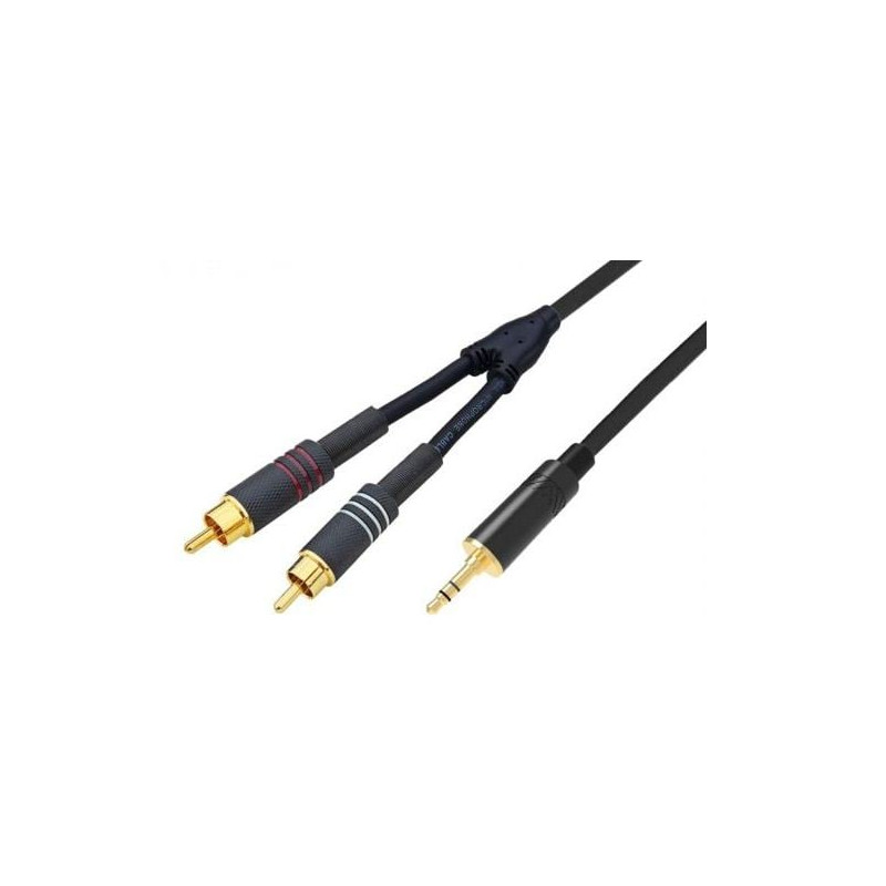 Cavo professionale karma rdm c53 3.5mm st/2x rca m 3m nero [rdm c53]