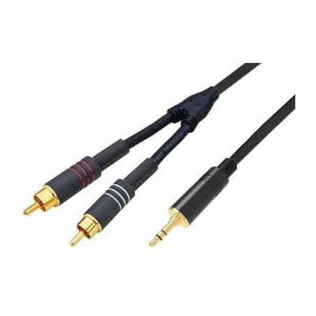 Cavo professionale karma rdm c53 3.5mm st/2x rca m 3m nero [rdm c53]