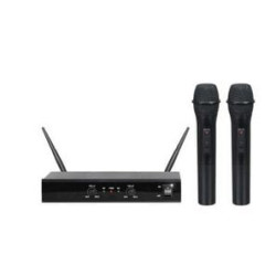 Microfono karma set 5002 doppio radiomicrofono palmare uhf nero [set