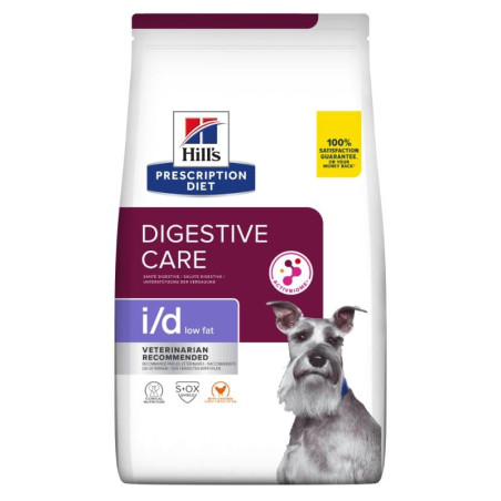 Cibo secco hill's per cani prescription diet canine i/d low fat