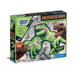 Giocho educativo clementoni archeogiocando t-rex e triceratopo