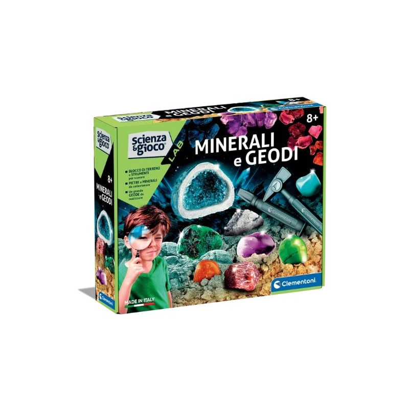 Gioco educativo clementoni minerali e geodi multicolore [19350]