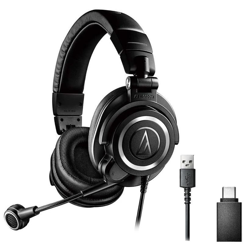 Cuffie audio-technica ath-m50xsts-usb con microfono nero