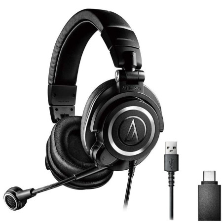 Cuffie audio-technica ath-m50xsts-usb con microfono nero